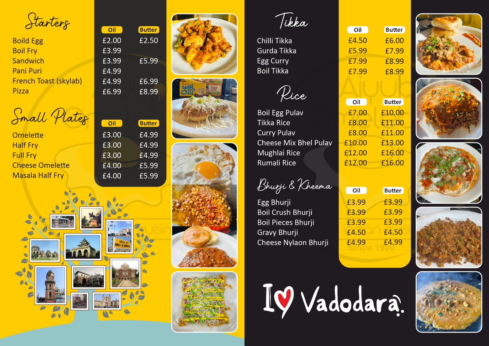 Aiyub Omelet full menu